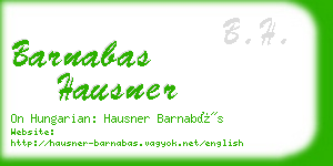 barnabas hausner business card